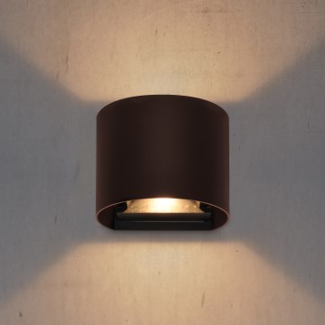 Brilagi - RONDO LED Outdoor Wall Light, 6W, 230V, Brown, IP54