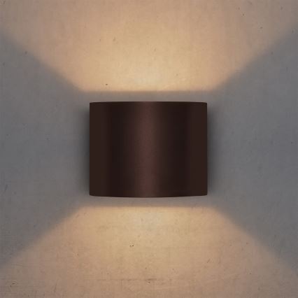 Brilagi - RONDO LED Outdoor Wall Light, 6W, 230V, Brown, IP54