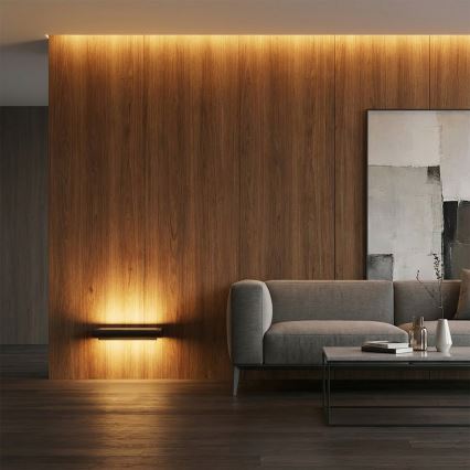 Brilagi - SALERNO LED Outdoor Wall Light, 12W/230V, 35.5 cm, Black, IP65