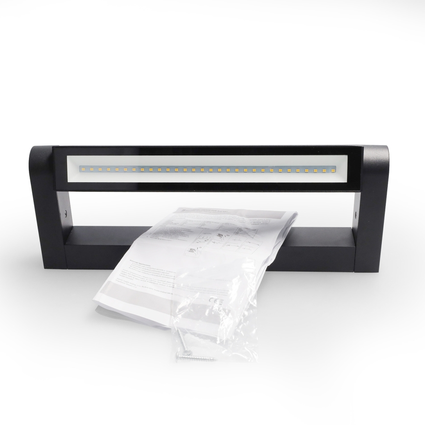 Brilagi - SALERNO LED Outdoor Wall Light, 12W/230V, 35.5 cm, Black, IP65