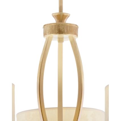 BRILAGI - SAPHIRE Rod Chandelier, 3x E27 / 15W / 230V, diam. 66 cm, cream/gold/patina