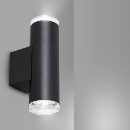 Brilagi - SELE AQUA Bathroom Wall Spotlight 2x GU10/30W/230V IP44, Black
