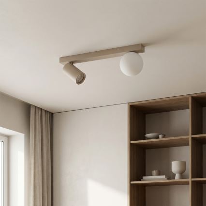 Brilagi - SELE BALL spotlight 1xGU10/30W/230V + 1xG9/10W beige