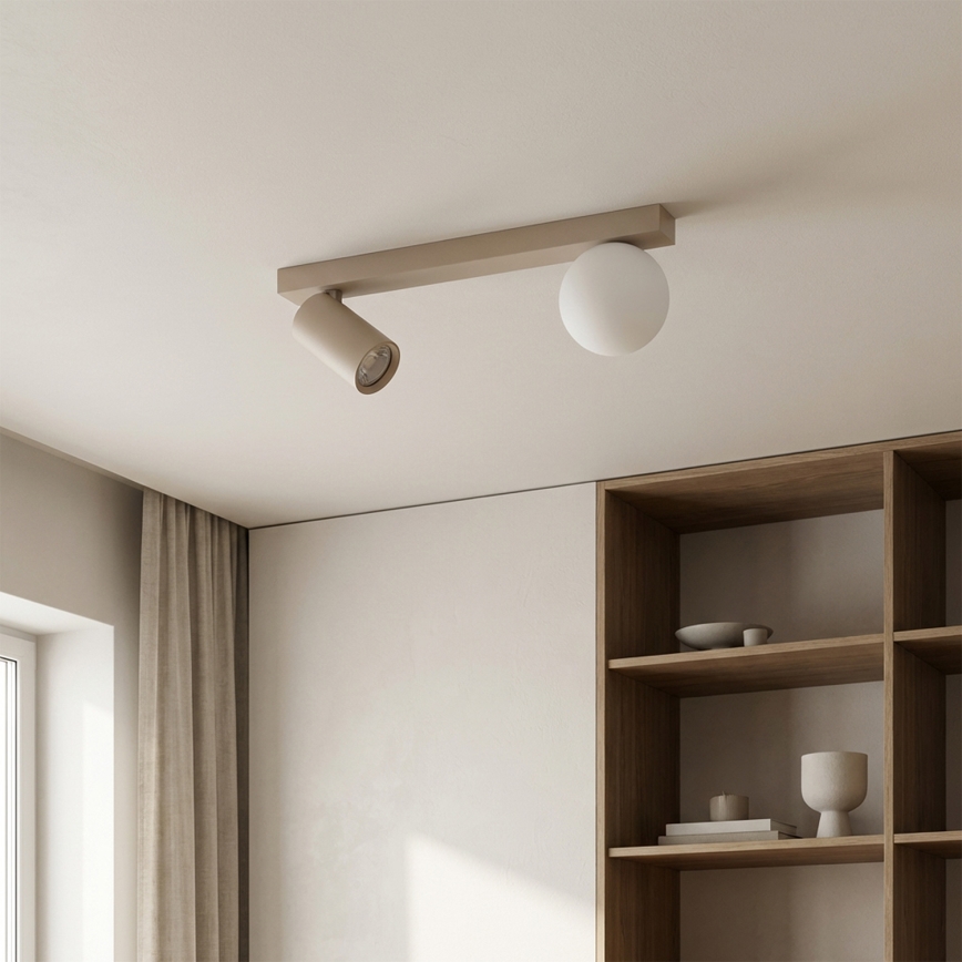 Brilagi - SELE BALL spotlight 1xGU10/30W/230V + 1xG9/10W beige