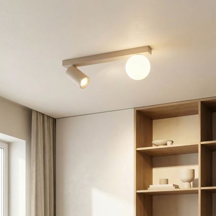 Brilagi - SELE BALL spotlight 1xGU10/30W/230V + 1xG9/10W beige