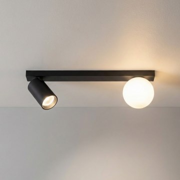 Brilagi - SELE BALL Spotlight 1xGU10/30W/230V + 1xG9/10W Black