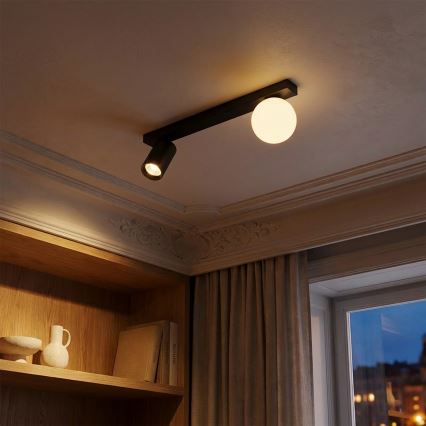 Brilagi - SELE BALL Spotlight 1xGU10/30W/230V + 1xG9/10W Black