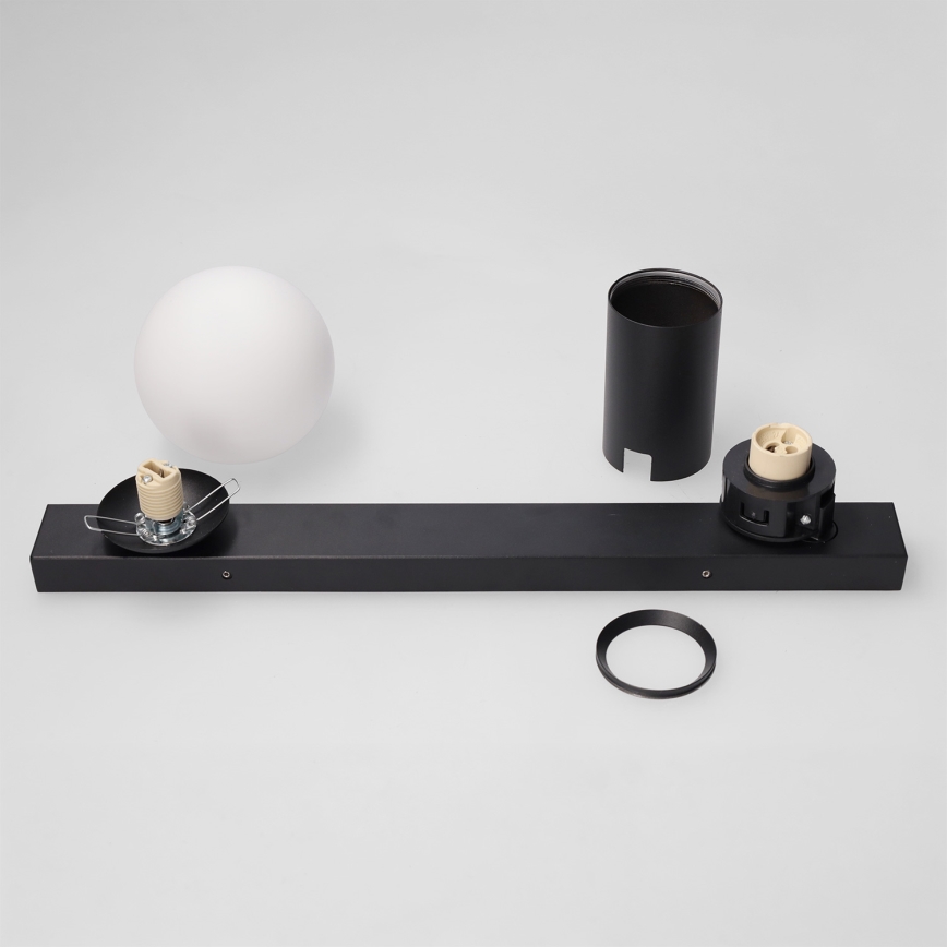Brilagi - SELE BALL Spotlight 1xGU10/30W/230V + 1xG9/10W Black