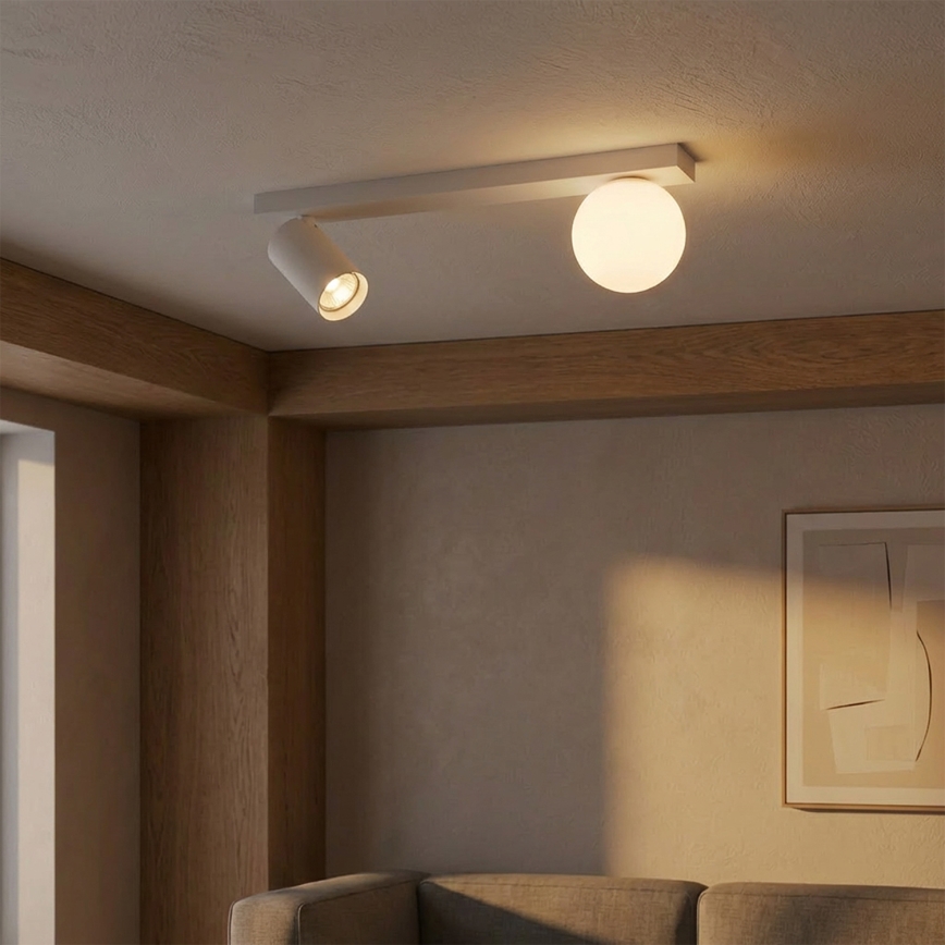 Brilagi - SELE BALL spotlight 1xGU10/30W/230V + 1xG9/10W white