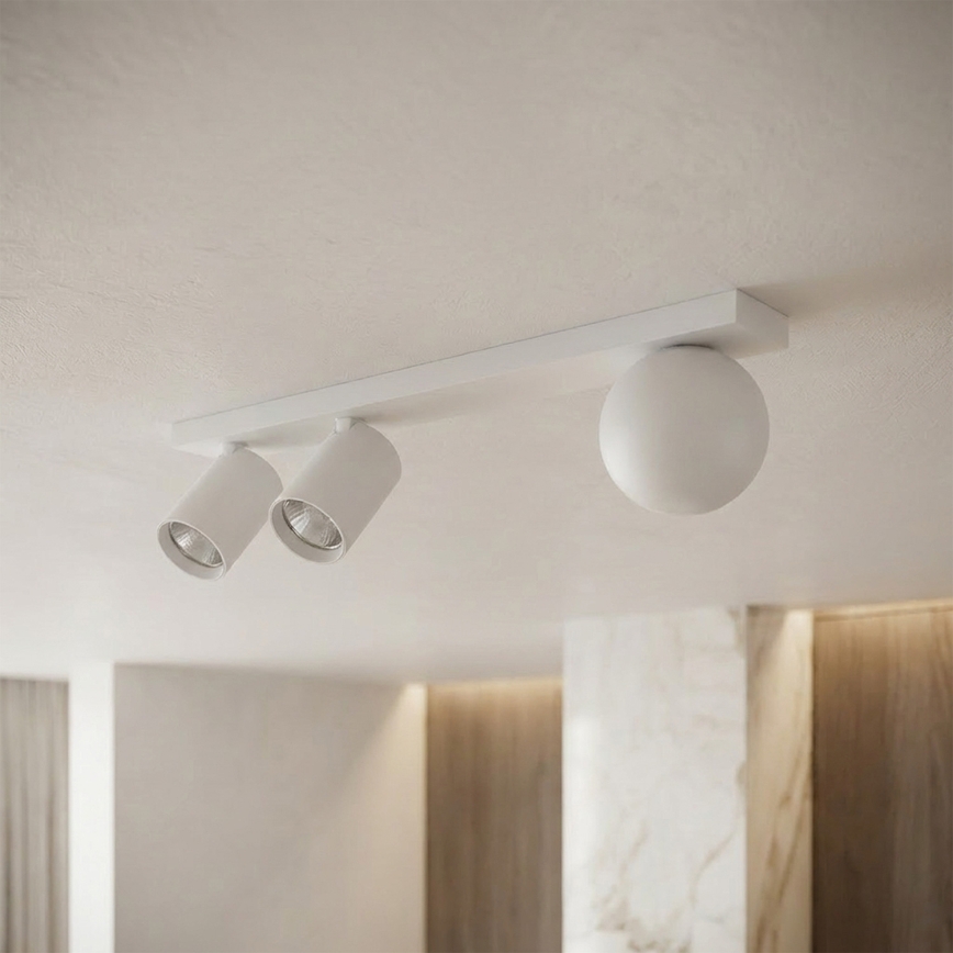 Brilagi - SELE BALL spotlight 2xGU10/30W/230V + 1xG9/10W white