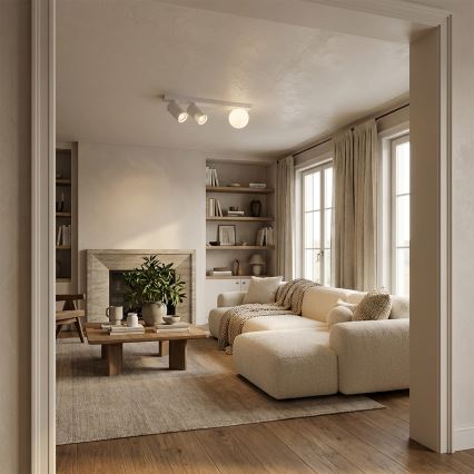 Brilagi - SELE BALL spotlight 2xGU10/30W/230V + 1xG9/10W white
