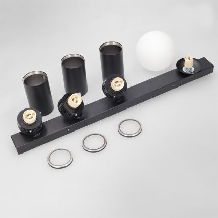 Brilagi - SELE BALL spotlight 3xGU10/30W/230V + 1xG9/10W black