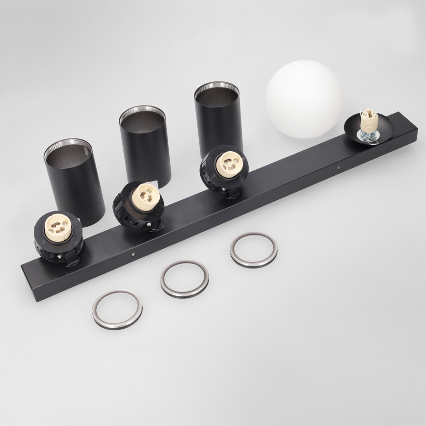 Brilagi - SELE BALL spotlight 3xGU10/30W/230V + 1xG9/10W black