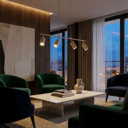 Brilagi - SELE Cable Pendant Lamp 4x GU10/30W/230V Beige