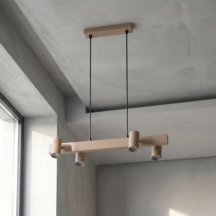 Brilagi - SELE Cable Pendant Light 4x GU10 / 30W / 230V, Beige