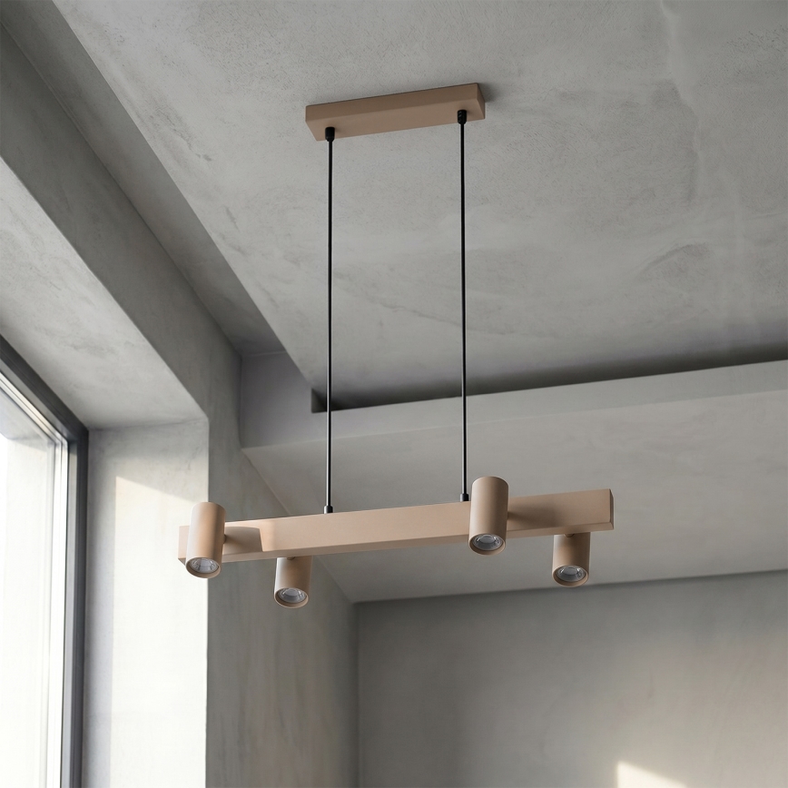 Brilagi - SELE Cable Pendant Light 4x GU10 / 30W / 230V, Beige