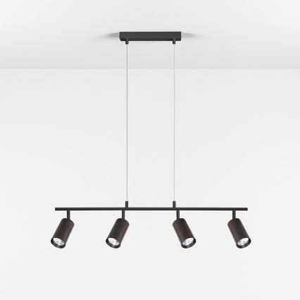 Brilagi - SELE Cable Pendant Light 4xGU10/30W/230V Black