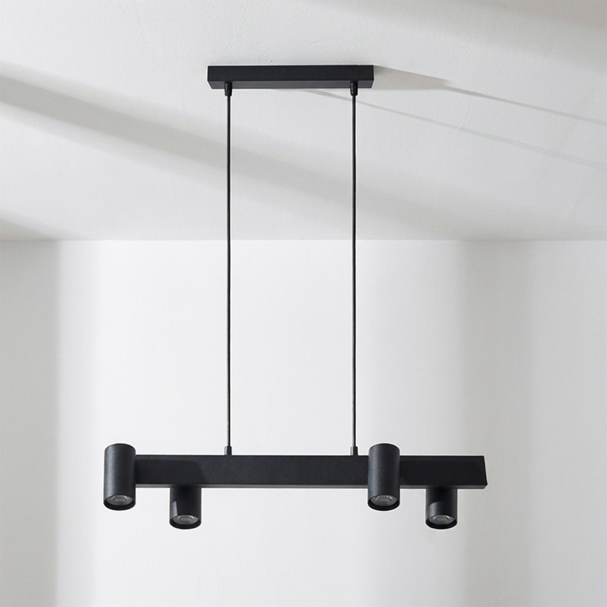 Brilagi - SELE Cable Pendant Light 4xGU10/30W/230V Black