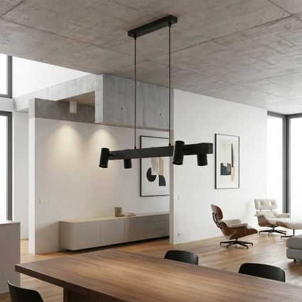 Brilagi - SELE Cable Pendant Light 4xGU10/30W/230V Black