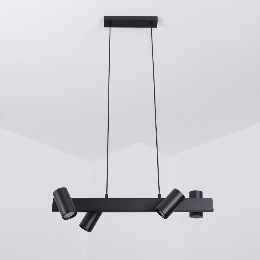 Brilagi - SELE Cable Pendant Light 4xGU10/30W/230V Black