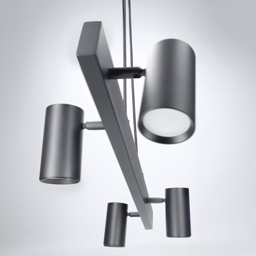 Brilagi - SELE Cable Pendant Light 4xGU10/30W/230V Black