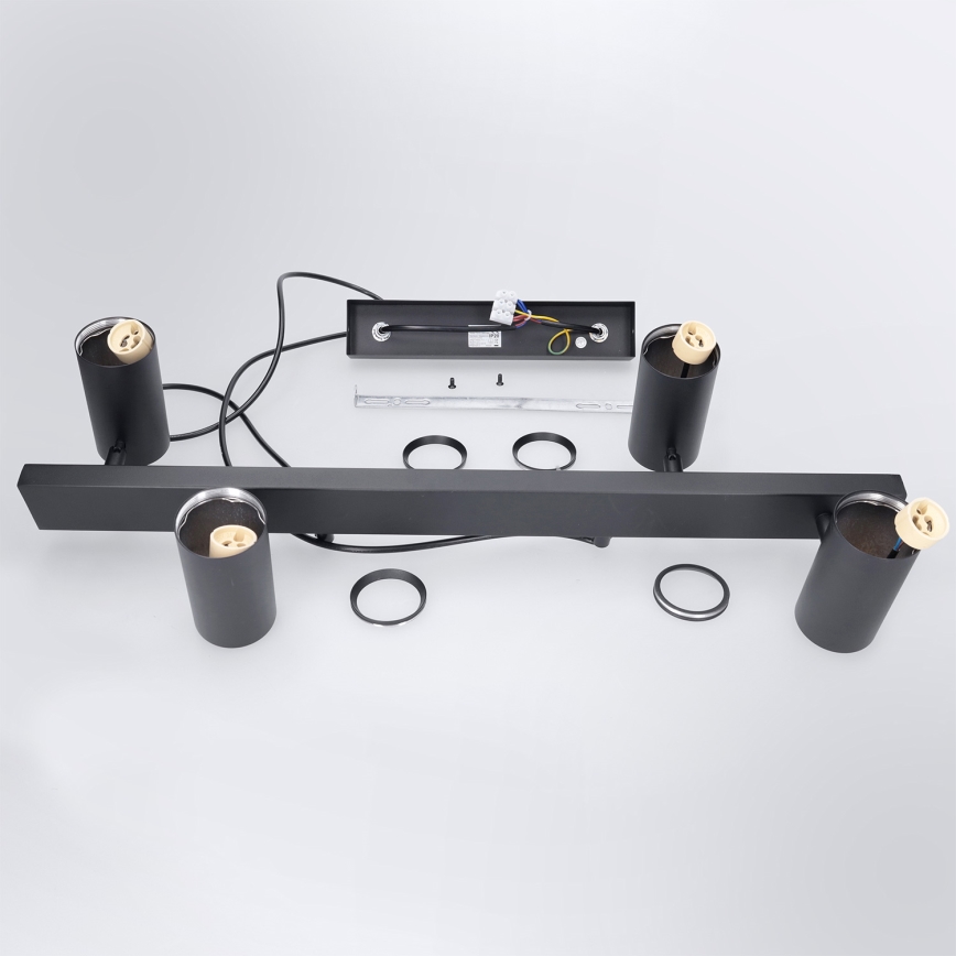 Brilagi - SELE Cable Pendant Light 4xGU10/30W/230V Black