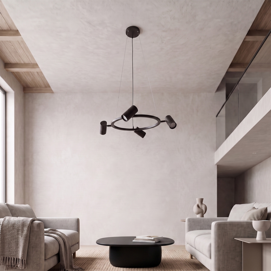 BRILAGI - SELE Cable Pendant Light 4xGU10/30W/230V Black