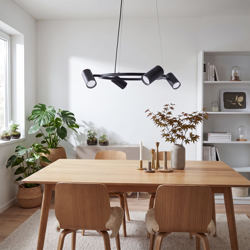 BRILAGI - SELE Cable Pendant Light 4xGU10/30W/230V Black