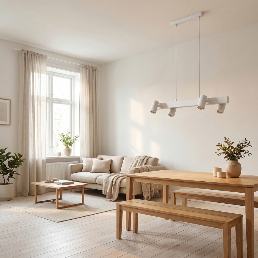 Brilagi - SELE cable pendant light 4xGU10/30W/230V white