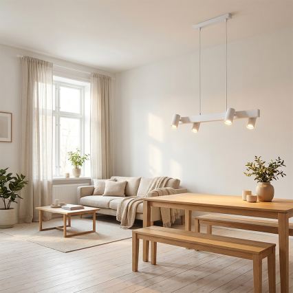 Brilagi - SELE cable pendant light 4xGU10/30W/230V white