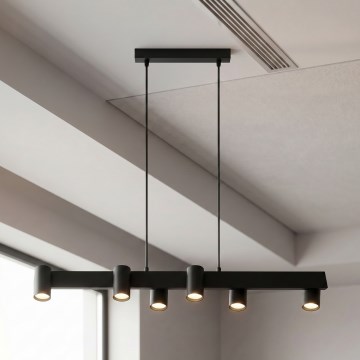 Brilagi - SELE Cable Pendant Light 6x GU10/30W/230V Black