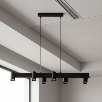Brilagi - SELE Cable Pendant Light 6x GU10/30W/230V Black