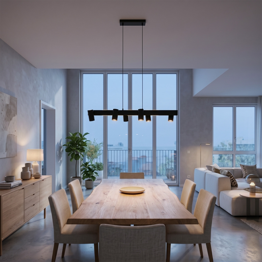 Brilagi - SELE Cable Pendant Light 6x GU10/30W/230V Black