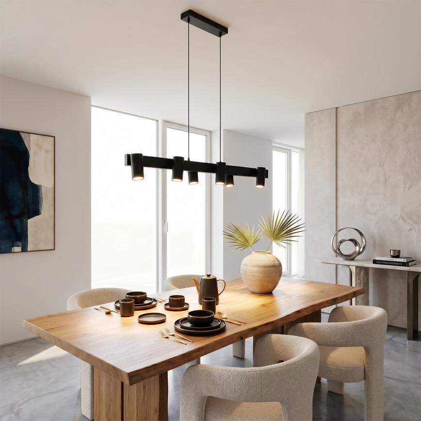 Brilagi - SELE Cable Pendant Light 6x GU10/30W/230V Black