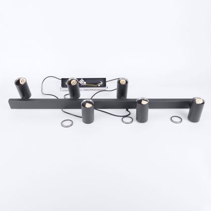 Brilagi - SELE Cable Pendant Light 6x GU10/30W/230V Black