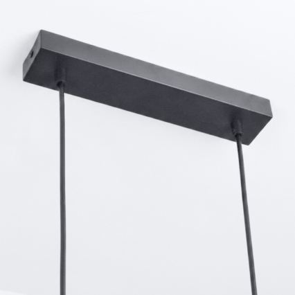 Brilagi - SELE Cable Pendant Light 6xGU10/30W/230V, Black/Oak Decor