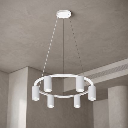 Brilagi - SELE Cable Pendant Light 6xGU10/30W/230V White