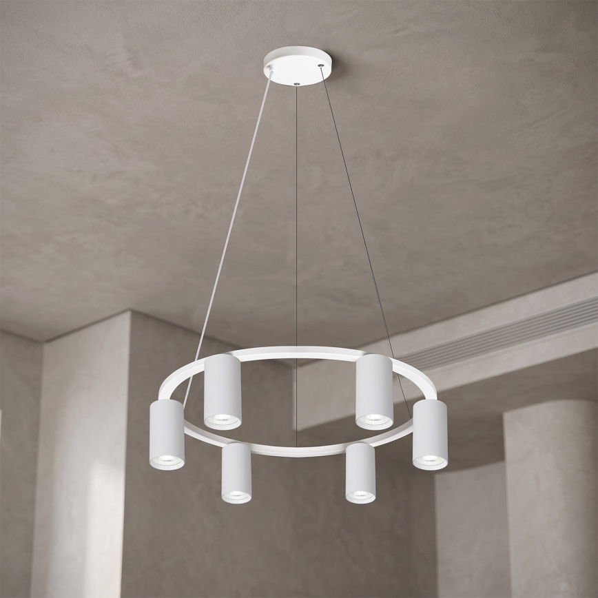 Brilagi - SELE Cable Pendant Light 6xGU10/30W/230V White
