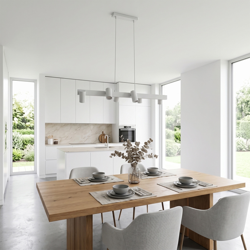 Brilagi - SELE cable pendant light, 6× GU10 (30W) 230V, white