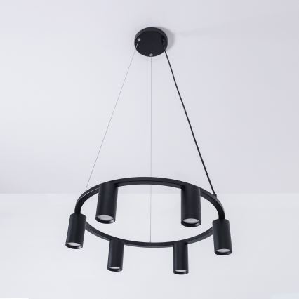BRILAGI - SELE Cable-Suspended Chandelier 6x GU10/30W/230V, Black