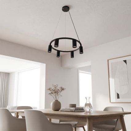 BRILAGI - SELE Cable-Suspended Chandelier 6x GU10/30W/230V, Black