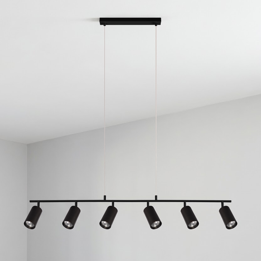 Brilagi - SELE Cable-Suspended Pendant, 6xGU10/30W/230V, Black