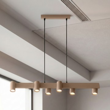 Brilagi - SELE Cable-suspended pendant light 6xGU10/30W/230V Beige