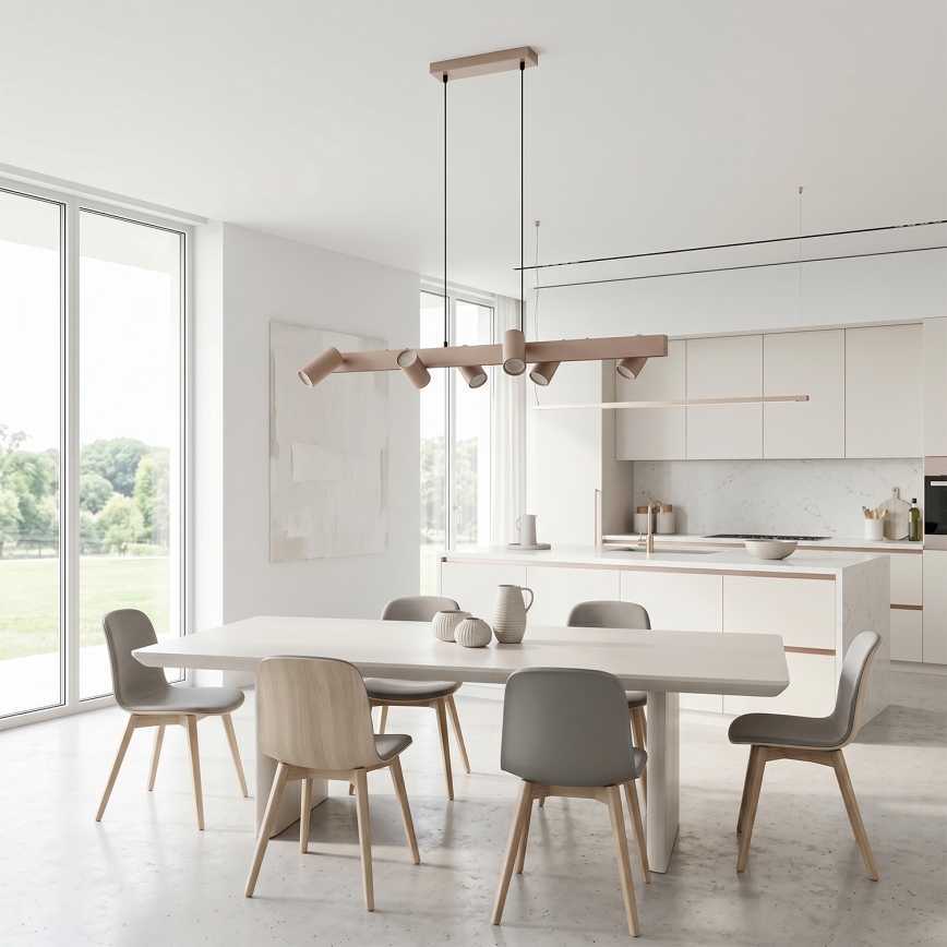 Brilagi - SELE Cable-suspended pendant light 6xGU10/30W/230V Beige