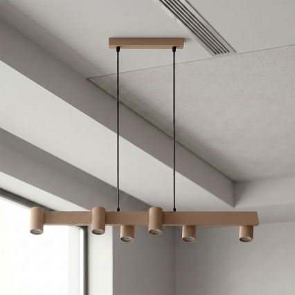 Brilagi - SELE Cable-suspended pendant light 6xGU10/30W/230V Beige