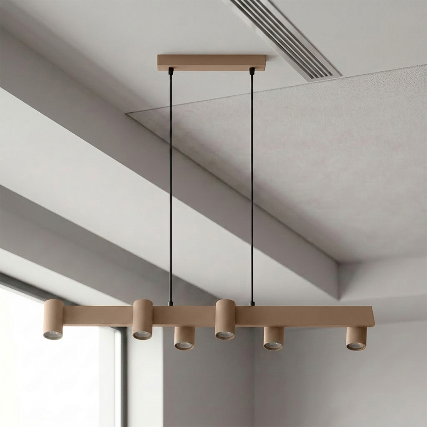 Brilagi - SELE Cable-suspended pendant light 6xGU10/30W/230V Beige