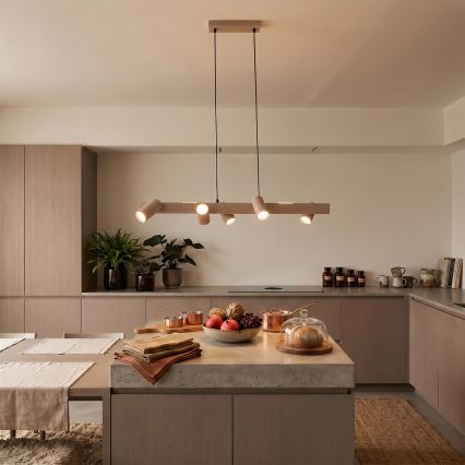 Brilagi - SELE Cable-suspended pendant light 6xGU10/30W/230V Beige
