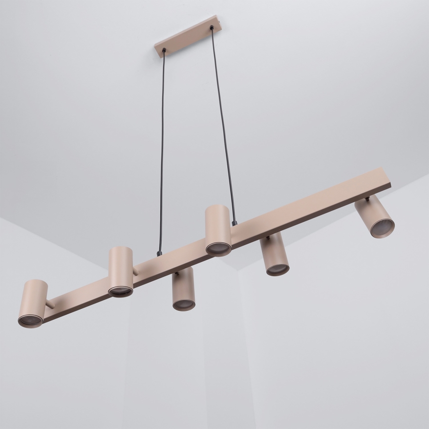 Brilagi - SELE Cable-suspended pendant light 6xGU10/30W/230V Beige