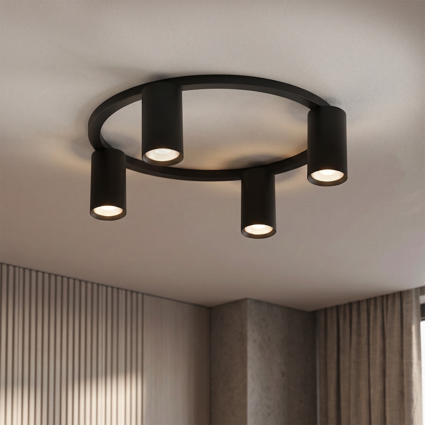 Brilagi - SELE Ceiling Light 4xGU10/30W/230V, Black