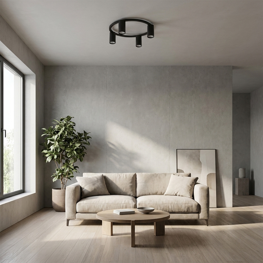 Brilagi - SELE Ceiling Light 4xGU10/30W/230V, Black